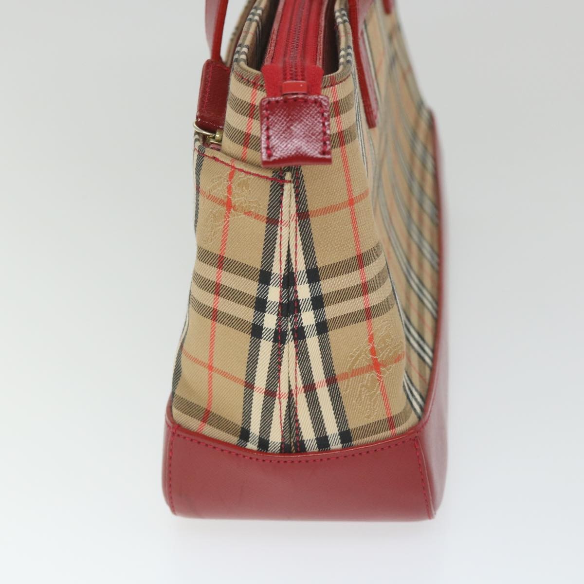Burberry Nova Check Handbag Leather and Nylon, Beige, Nylon, Handbag