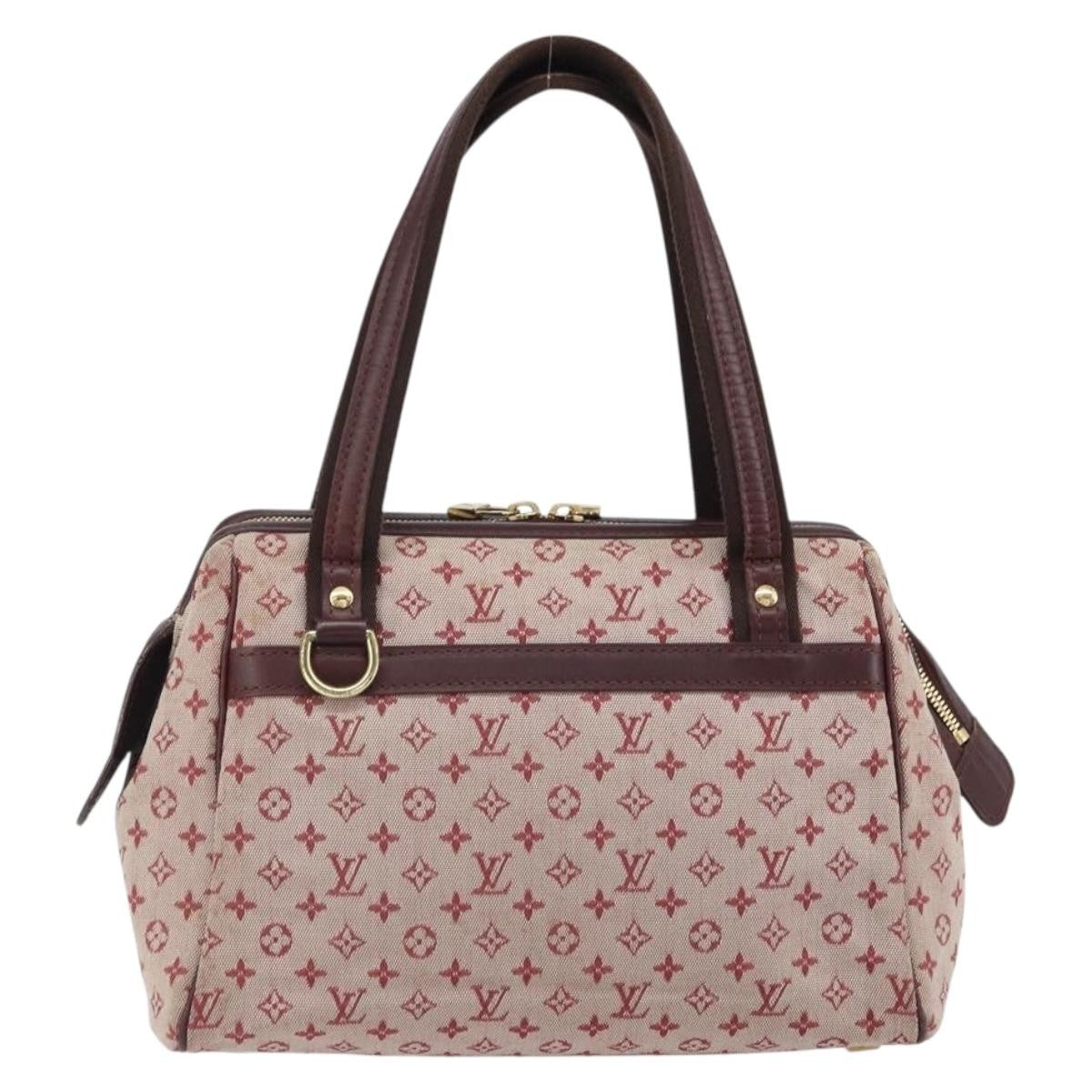Louis Vuitton Josephine Handbag Mini Lin, RED, CANVAS, Handbag