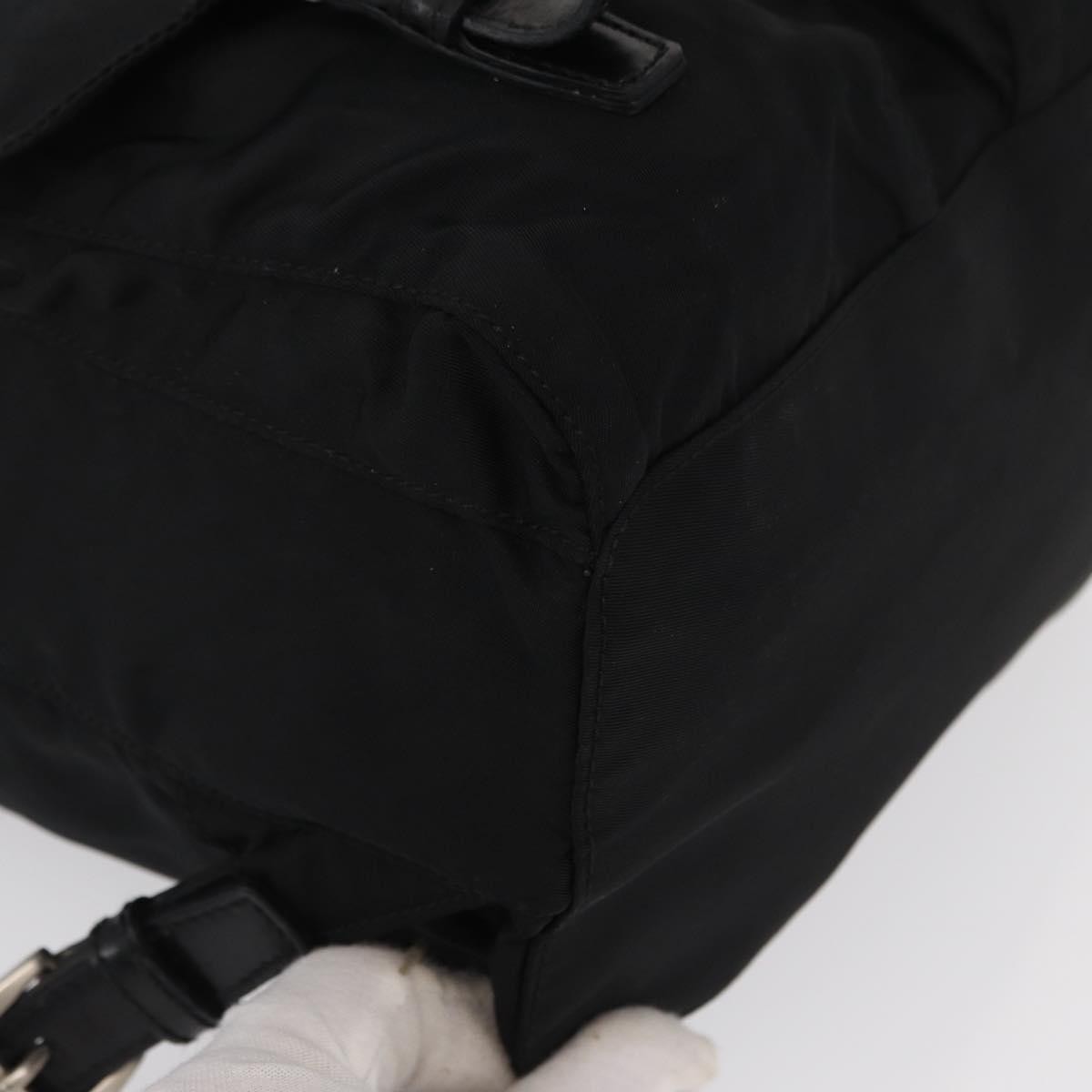 Prada Double Front Pocket Backpack Tessuto, BLACK, NYLON, Backpack