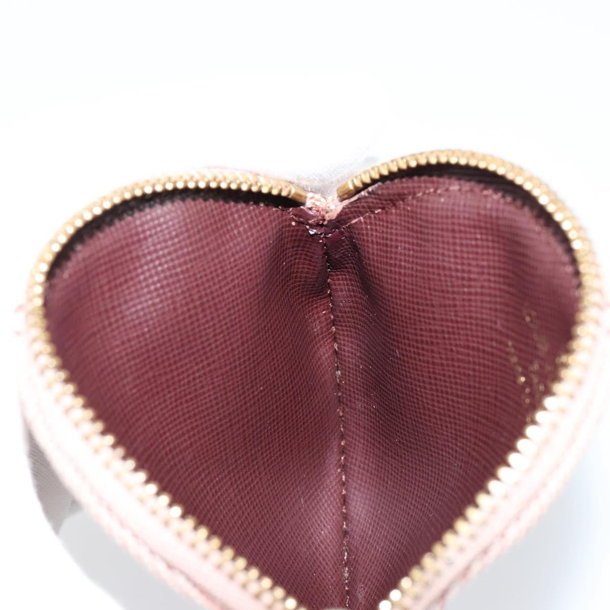 Louis Vuitton Round Coin Purse Mini Lin, RED, CANVAS, Wallets
