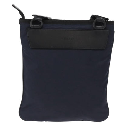 Versace Vintage Shoulder Bag Nylon, Navy, Nylon, Shoulder Bag