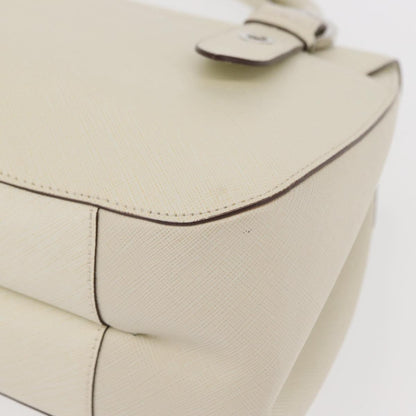 Salvatore Ferragamo Gancini Shoulder Bag Leather, WHITE, LEATHER, Shoulder bag
