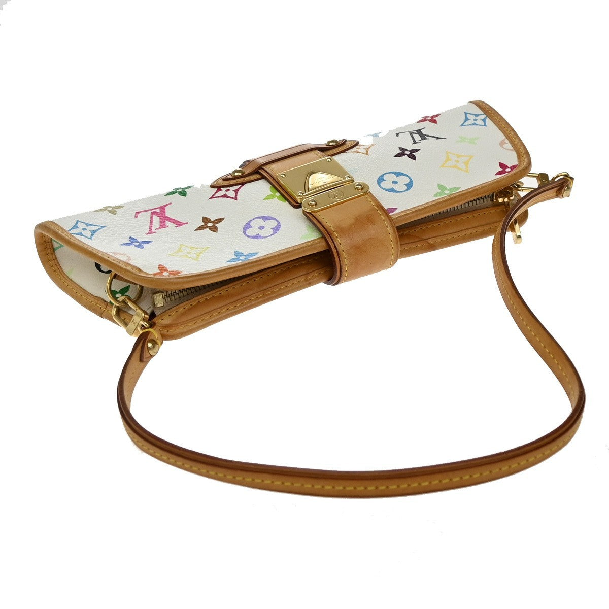 Louis Vuitton Shirley Handbag Monogram Multicolor, WHITE, CANVAS, Handbag