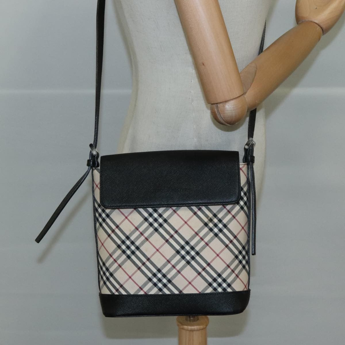 Burberry Nova check Shoulder bag Canvas, BEIGE, CANVAS, Shoulder bag