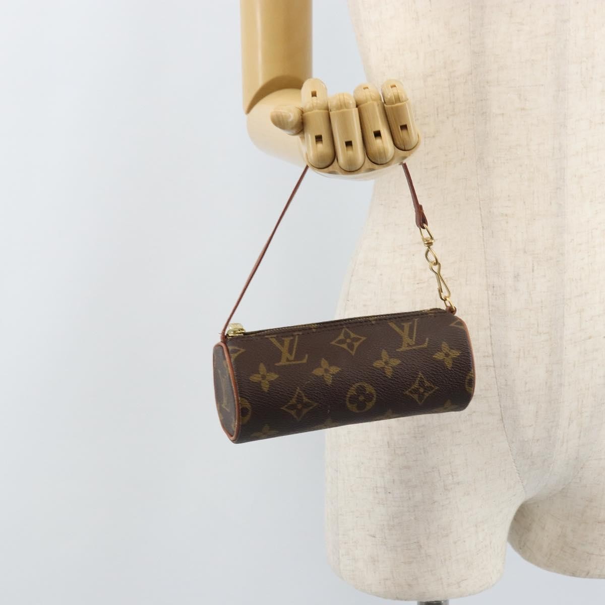 Louis Vuitton Papillon Pochette Monogram Canvas, BROWN, CANVAS, Clutche & pouche