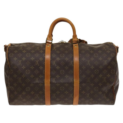 Louis Vuitton Keepall Bag Monogram Canvas, BROWN, CANVAS, Travel bag