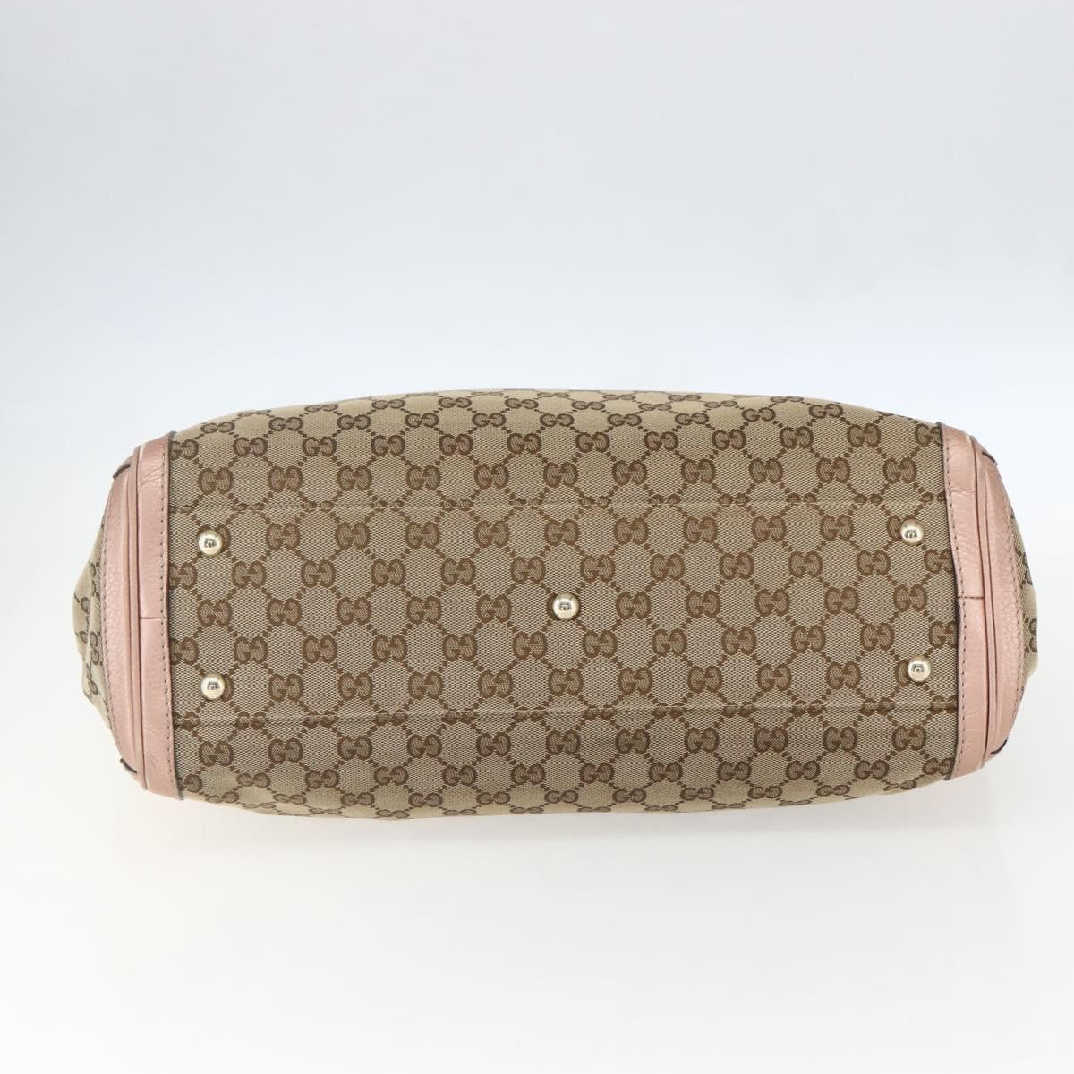 Gucci Bella Tote GG Canvas with Leather, BEIGE, CANVAS, Tote bag