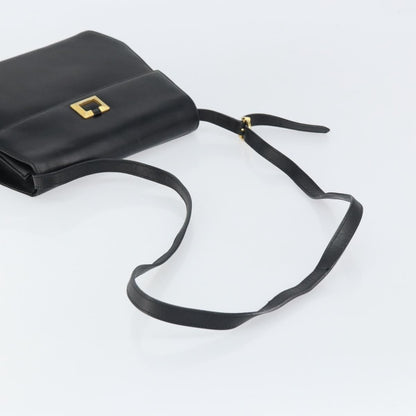 Salvatore Ferragamo Vintage Shoulder Bag Leather, BLACK, LEATHER, Shoulder bag