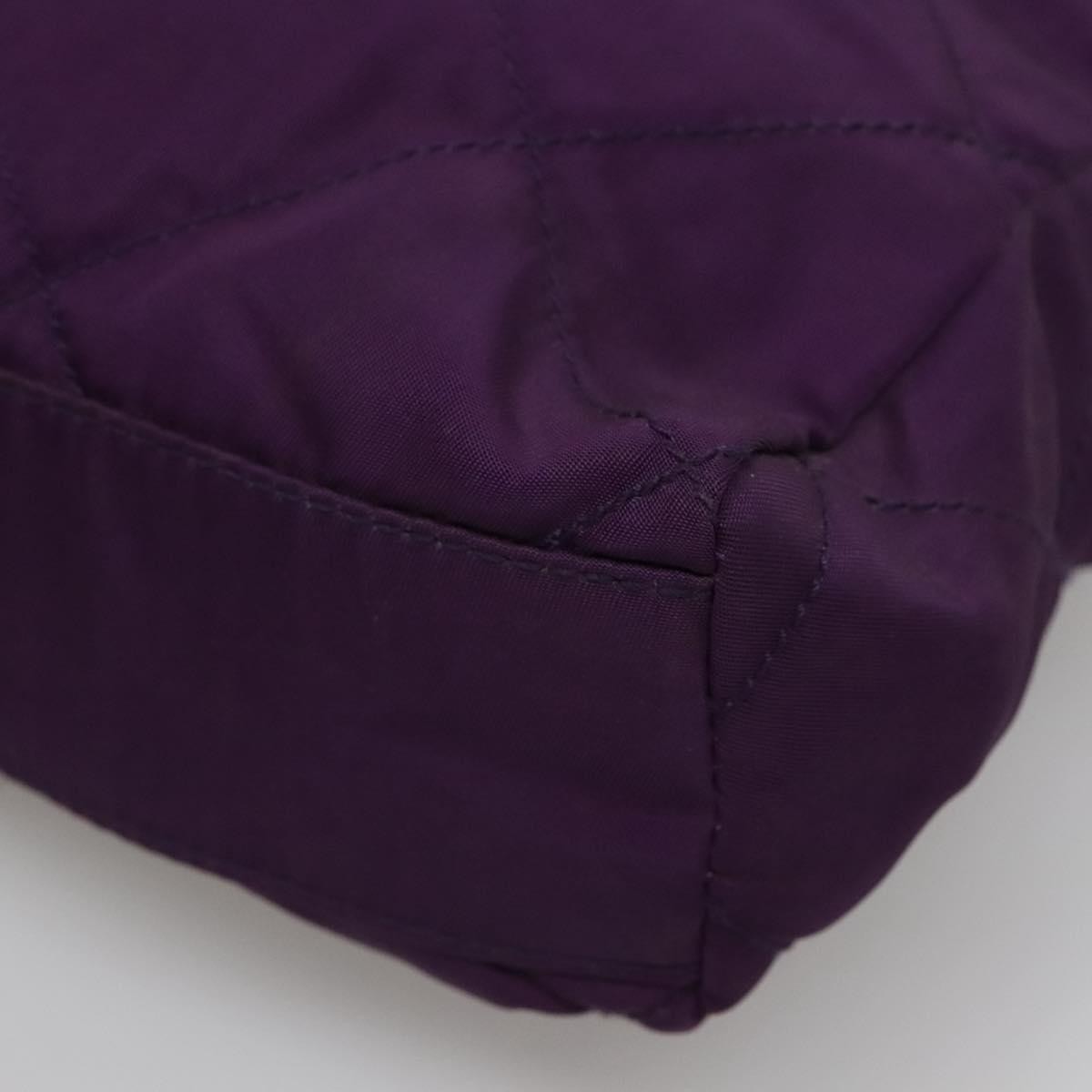 Prada Chain Shoulder Bag Quilted Tessuto, PURPLE, NYLON, Shoulder bag