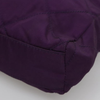 Prada Chain Shoulder Bag Quilted Tessuto, PURPLE, NYLON, Shoulder bag