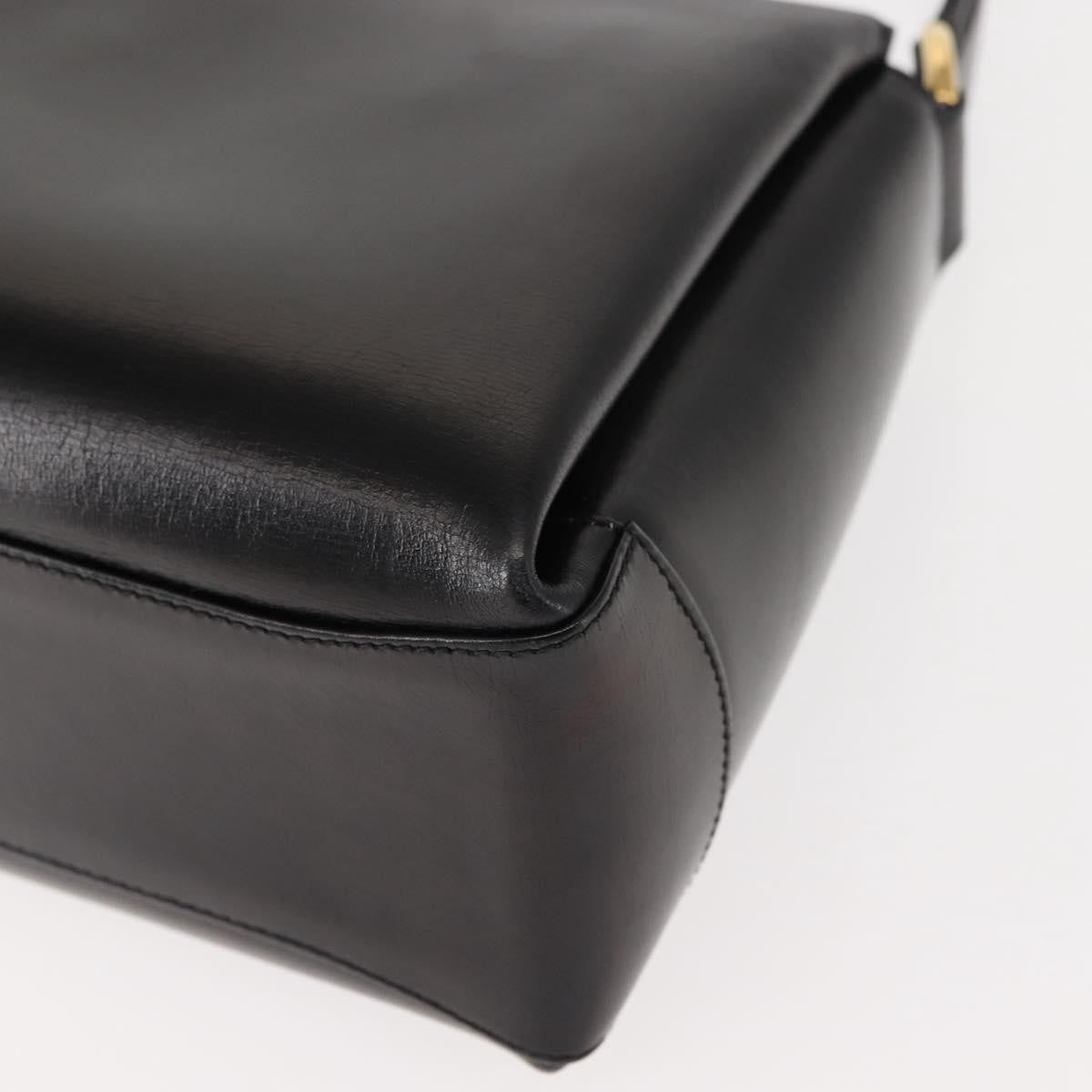 Gucci Vintage Convertible Box Crossbody Bag Leather, BLACK, LEATHER, Handbag
