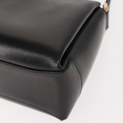 Gucci Vintage Convertible Box Crossbody Bag Leather, BLACK, LEATHER, Handbag