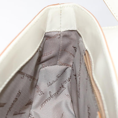 Salvatore Ferragamo Gancini handbag Leather, BEIGE, LEATHER, Handbag