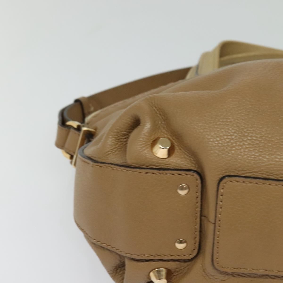 Chloe Angie Tote Leather, BROWN, LEATHER, Tote bag