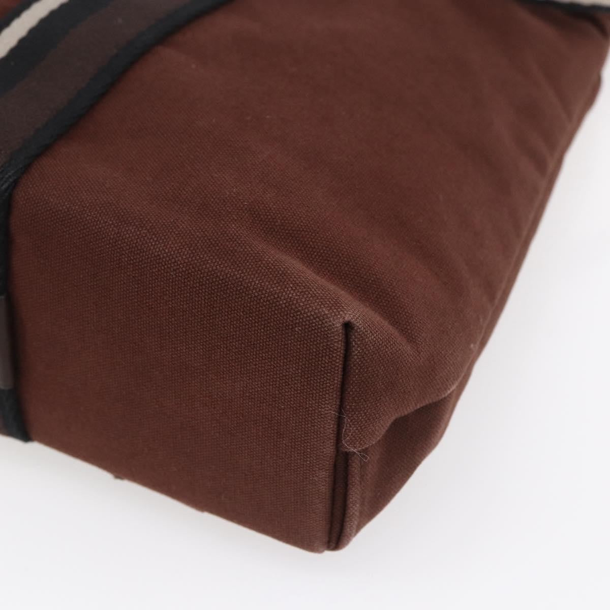 Hermes Troca Horizontal Tote Canvas, BROWN, CANVAS, Tote bag