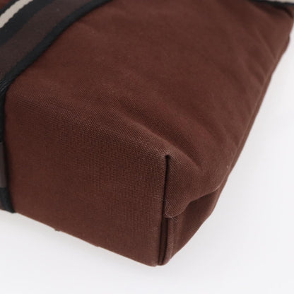 Hermes Troca Horizontal Tote Canvas, BROWN, CANVAS, Tote bag
