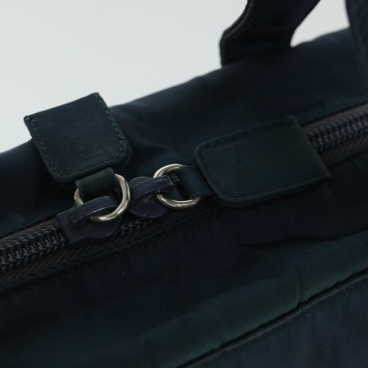 Prada Double Zip Wristlet Pouch Tessuto, NAVY, NYLON, Clutche & pouche