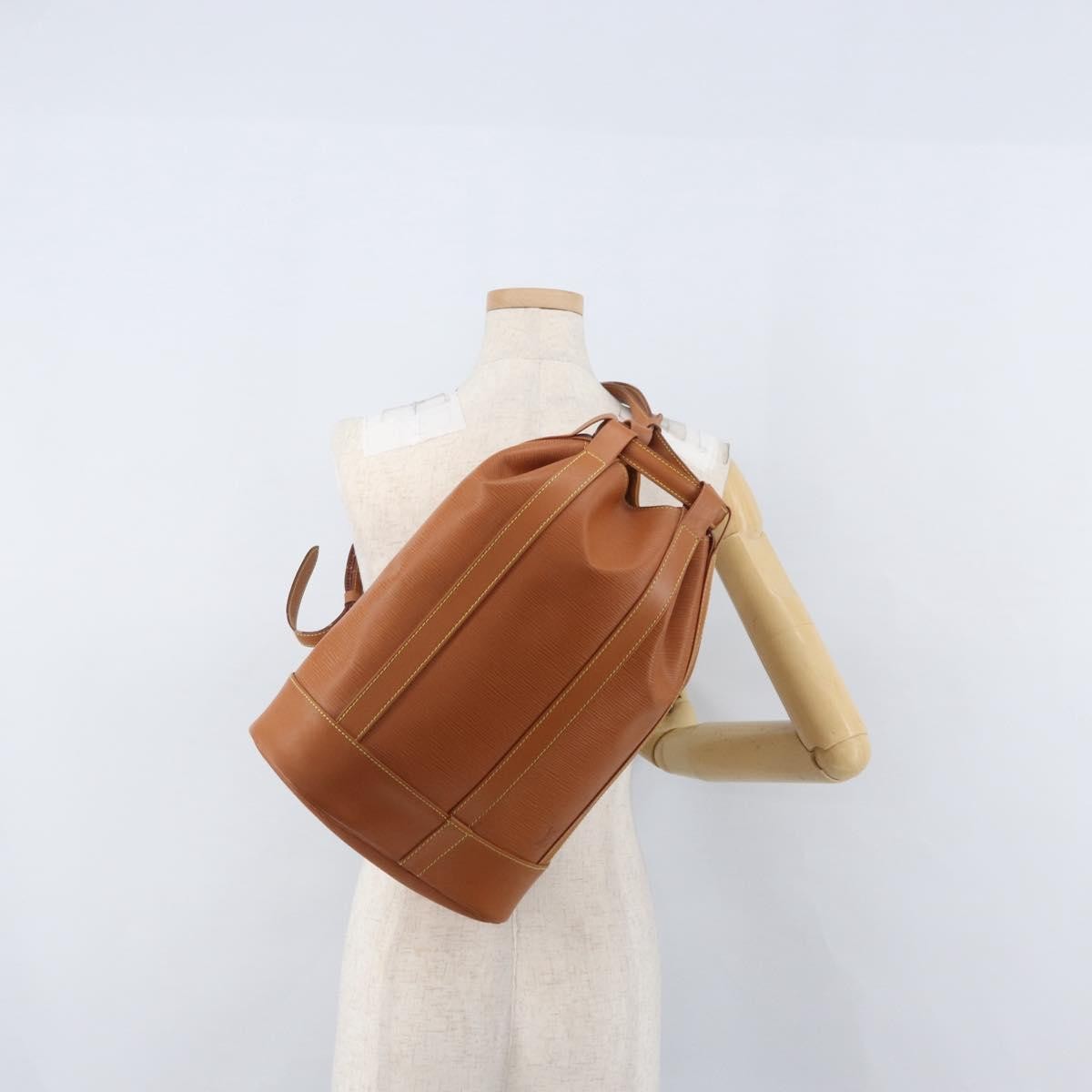 Louis Vuitton Randonnee Backpack Epi Leather, BROWN, LEATHER, Backpack