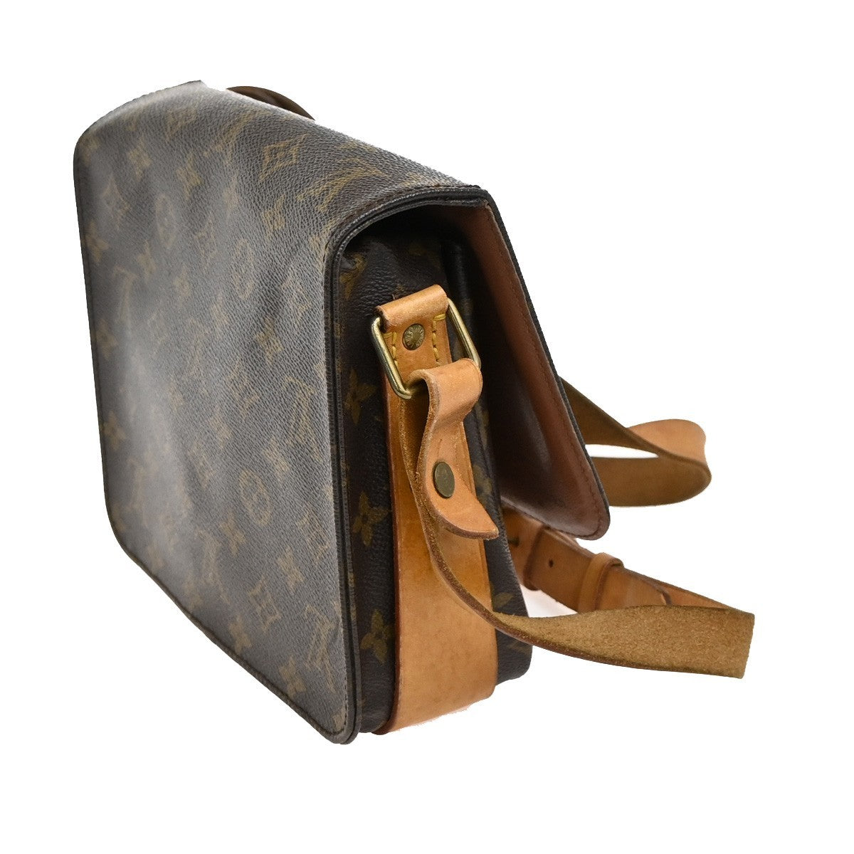 Louis Vuitton Cartouchiere Handbag Monogram Canvas, BROWN, CANVAS, Shoulder bag