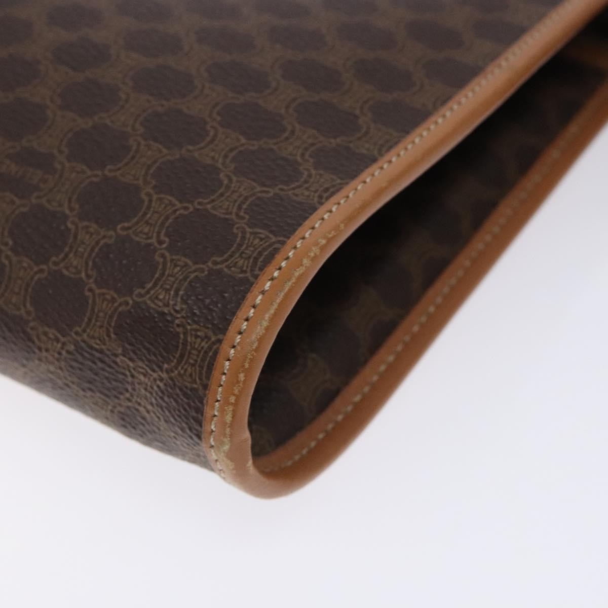 Celine Macadam Pochette Classic, BROWN, LEATHER, Clutche & pouche