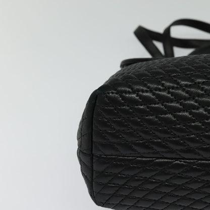 Bally Vintage Handbag Quilted Leather, BLACK, LEATHER, Handbag