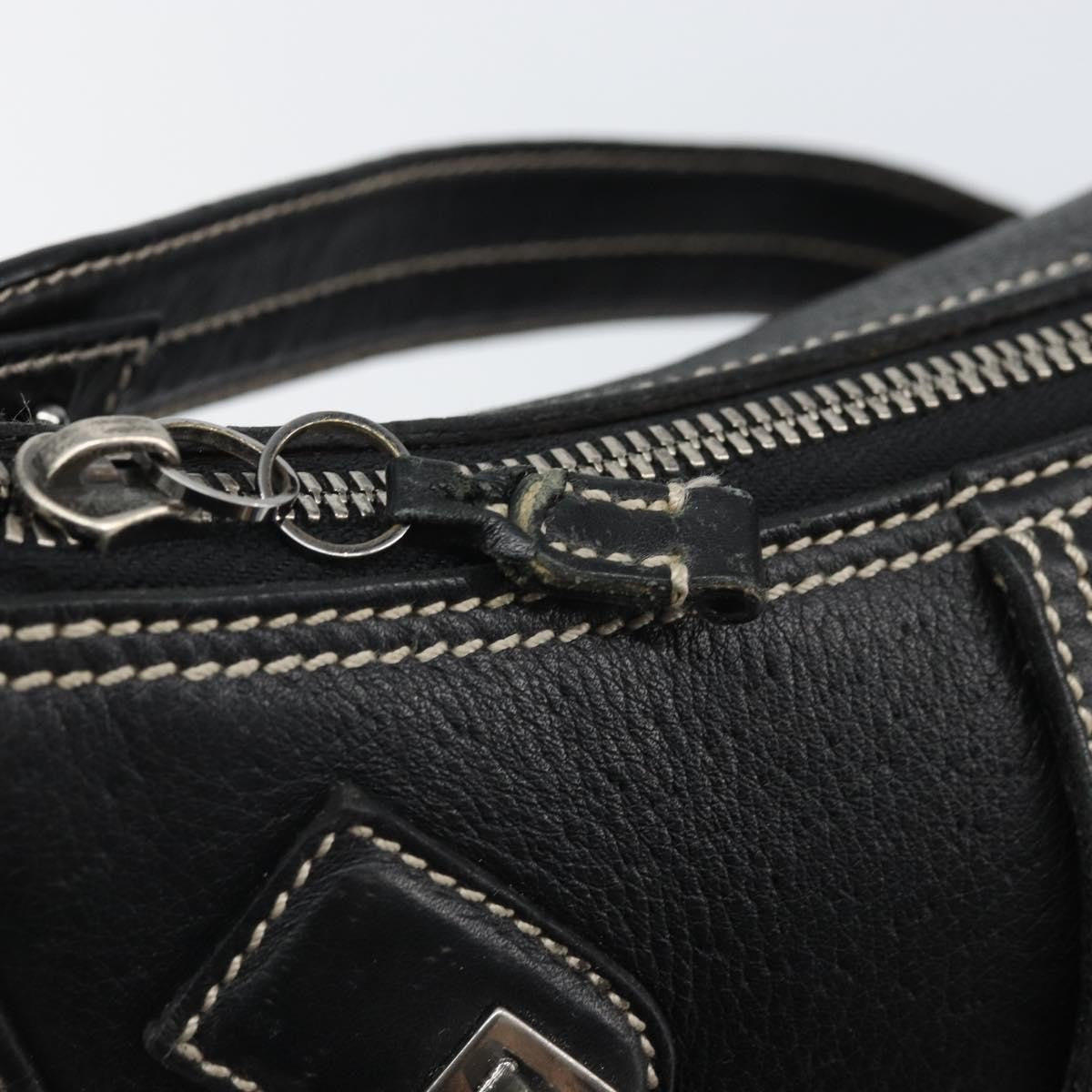 Salvatore Ferragamo Gancini Shoulder Bag Leather, BLACK, LEATHER, Shoulder bag
