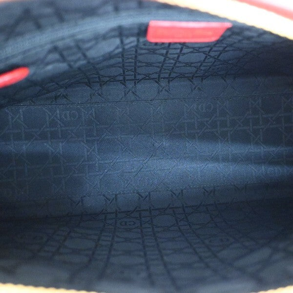 Christian Dior Vintage Lady Dior Bag Cannage Quilt Lambskin, RED, LEATHER, Handbag