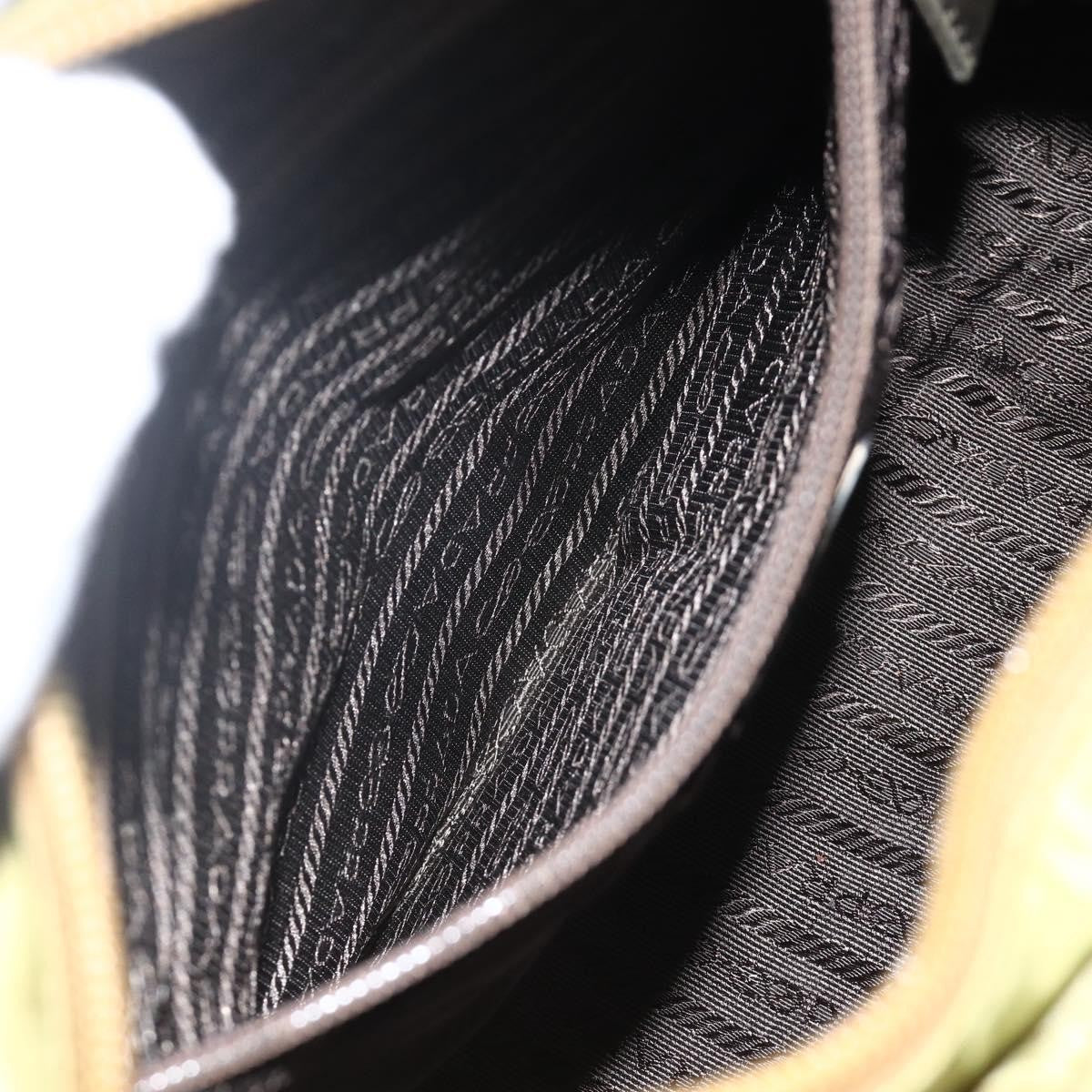 Prada Vintage Tote Tessuto, Khaki, Nylon, Tote Bag