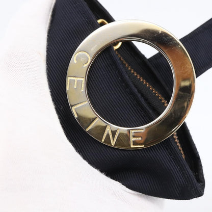 Celine Circle Logo Pouch Nylon, NAVY, NYLON, Clutche & pouche
