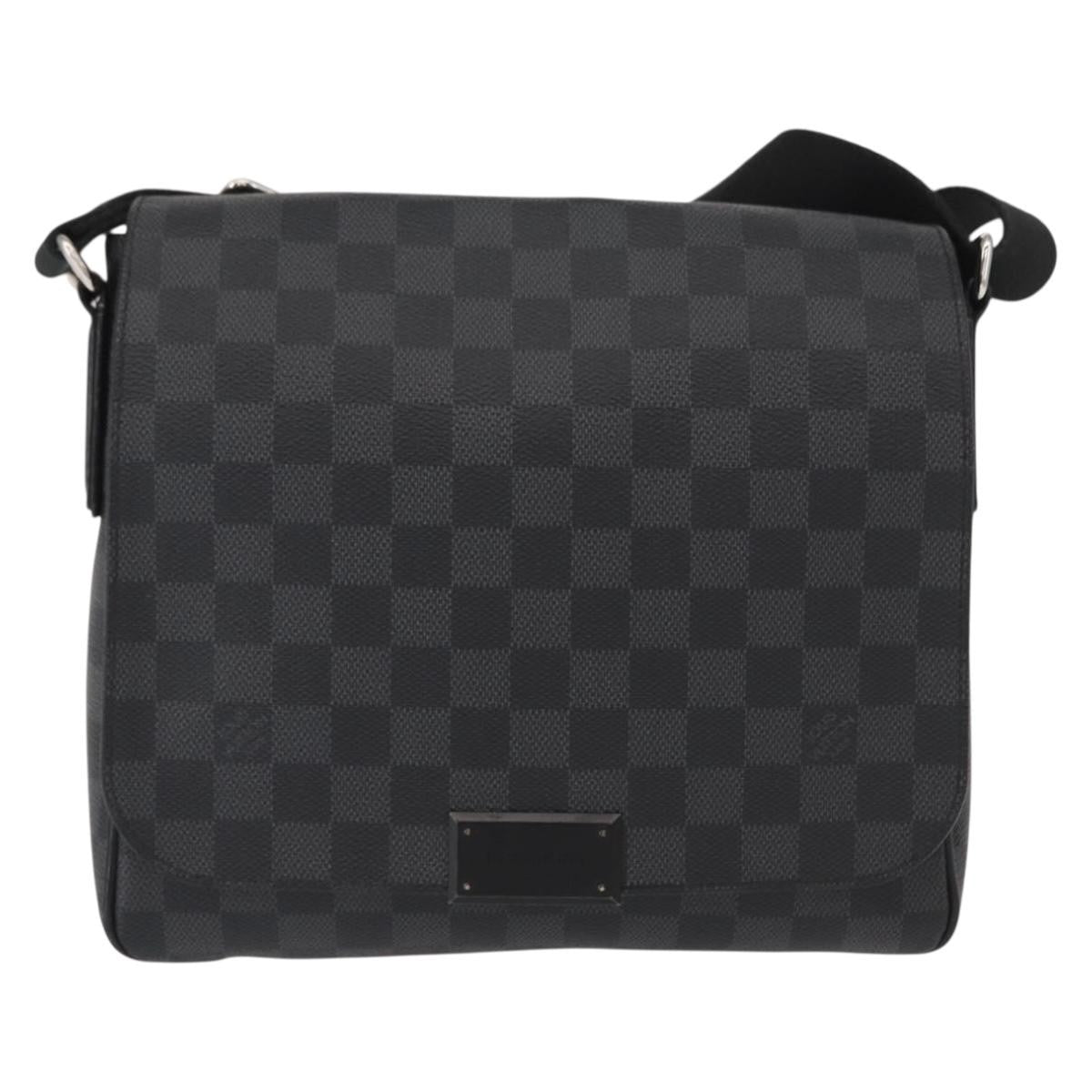 Louis Vuitton District Messenger Bag Damier Graphite, GRAY, CANVAS, Shoulder bag