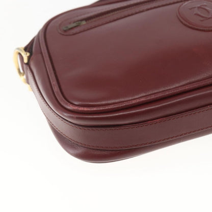 cartier Must de Cartier Shoulder Bag Leather, BURGUNDY, LEATHER, Shoulder bag