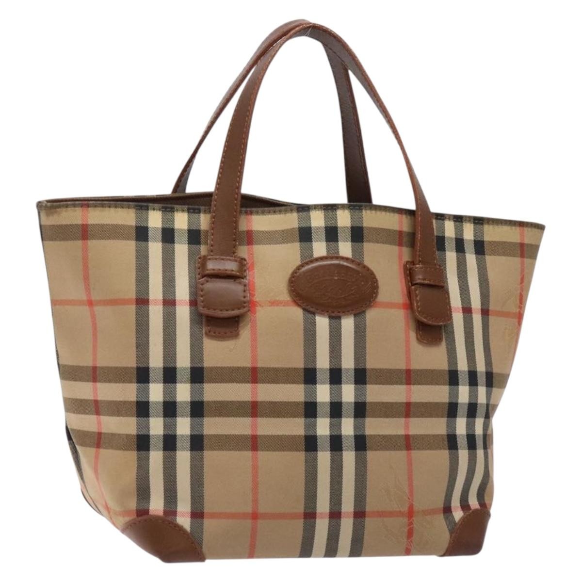 Burberry Nova Check Tote canvas check pattern, BEIGE, CANVAS, Tote bag