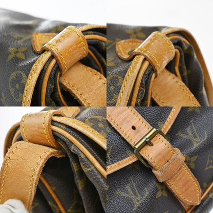 Louis Vuitton Saumur Handbag Monogram Canvas, BROWN, CANVAS, Shoulder bag