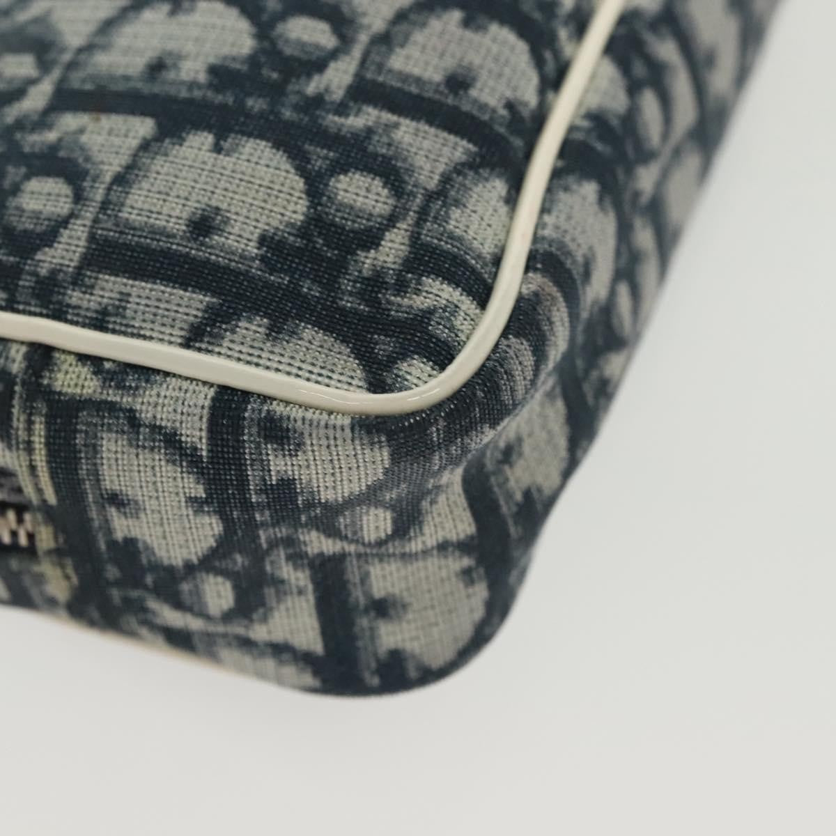 Christian Dior Vintage Trotter Pouch Diorissimo Canvas, NAVY, CANVAS, Clutche & pouche