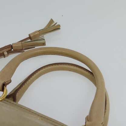 Prada Front Pocket Convertible Tote Leather, BEIGE, LEATHER, Tote bag