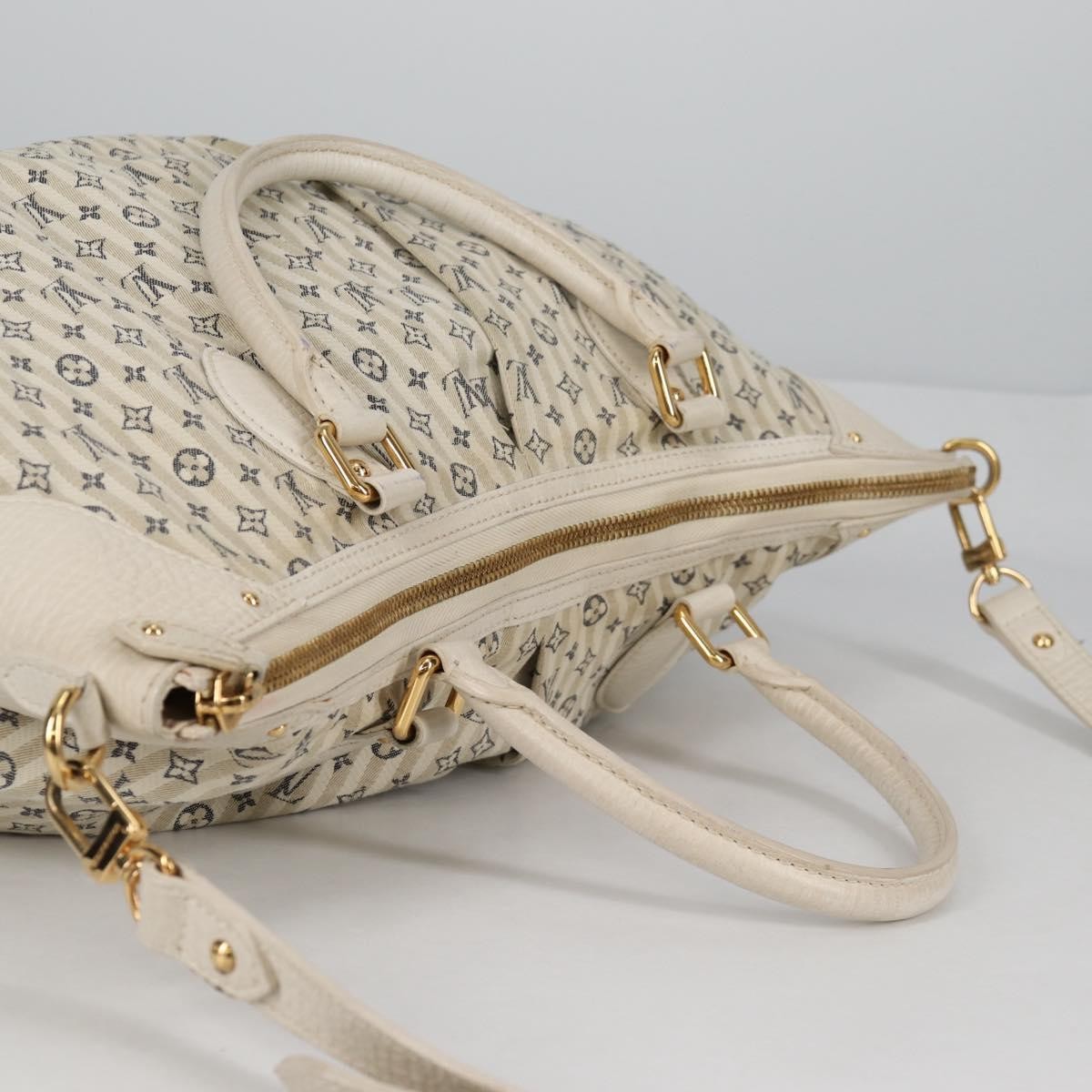 Louis Vuitton Marina Handbag Mini Lin Croisette, BEIGE, CANVAS, Handbag