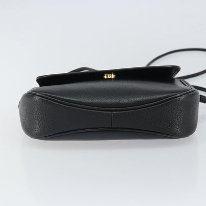 Burberry Vintage Shoulder Bag Leather, BLACK, LEATHER, Shoulder bag