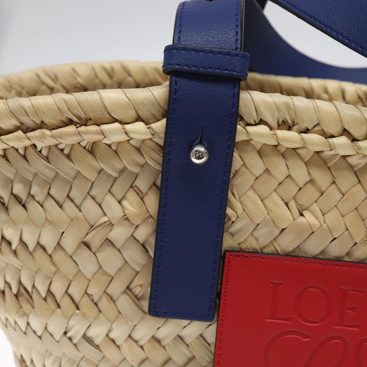 Loewe Basket Tote Raffia, BEIGE, WOOD, Tote bag