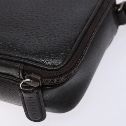 Gucci Zipped Pouch Leather, BROWN, LEATHER, Clutche & pouche