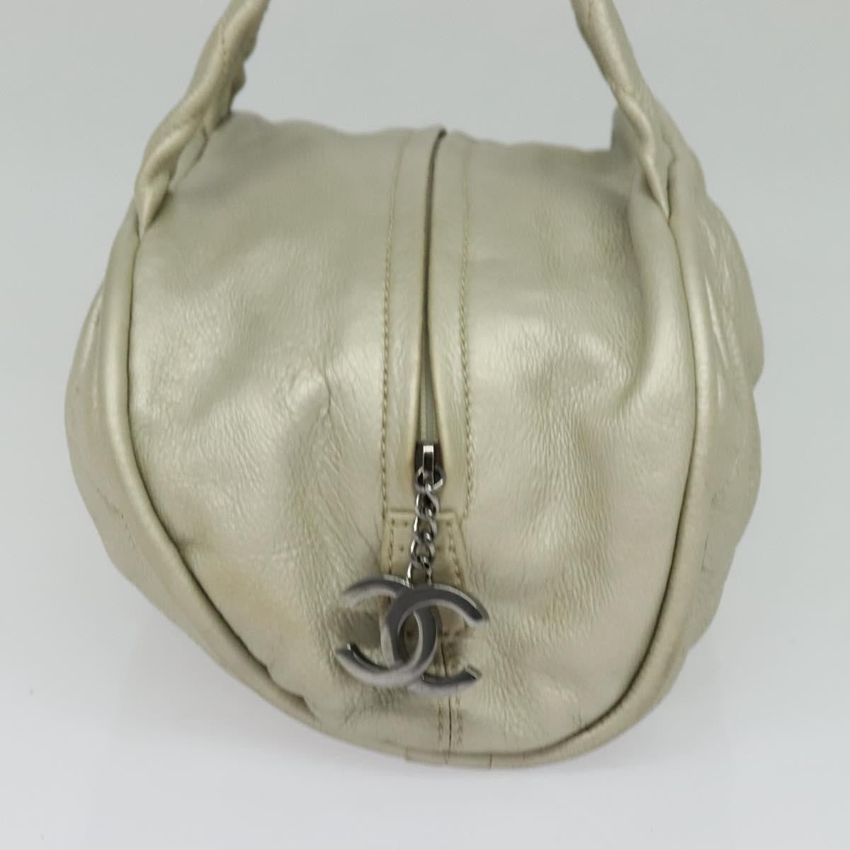 Chanel Le Marais Bowler Bag Quilted Leather, SILVER, LEATHER, Handbag