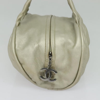 Chanel Le Marais Bowler Bag Quilted Leather, SILVER, LEATHER, Handbag
