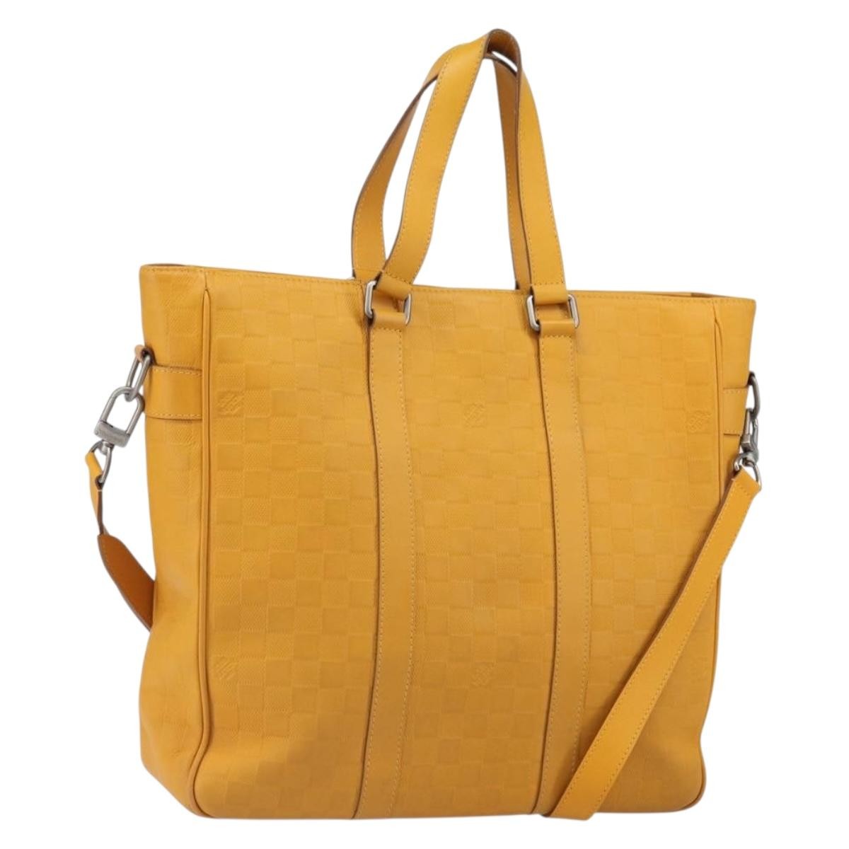 Louis Vuitton Tadao Handbag Damier Infini Leather, YELLOW, LEATHER, Handbag
