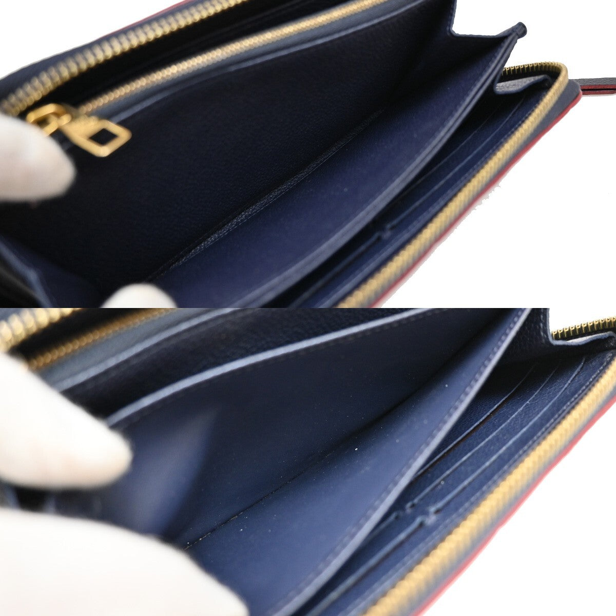 Louis Vuitton Zippy Wallet NM Leather Empreinte, NAVY, LEATHER, Wallets