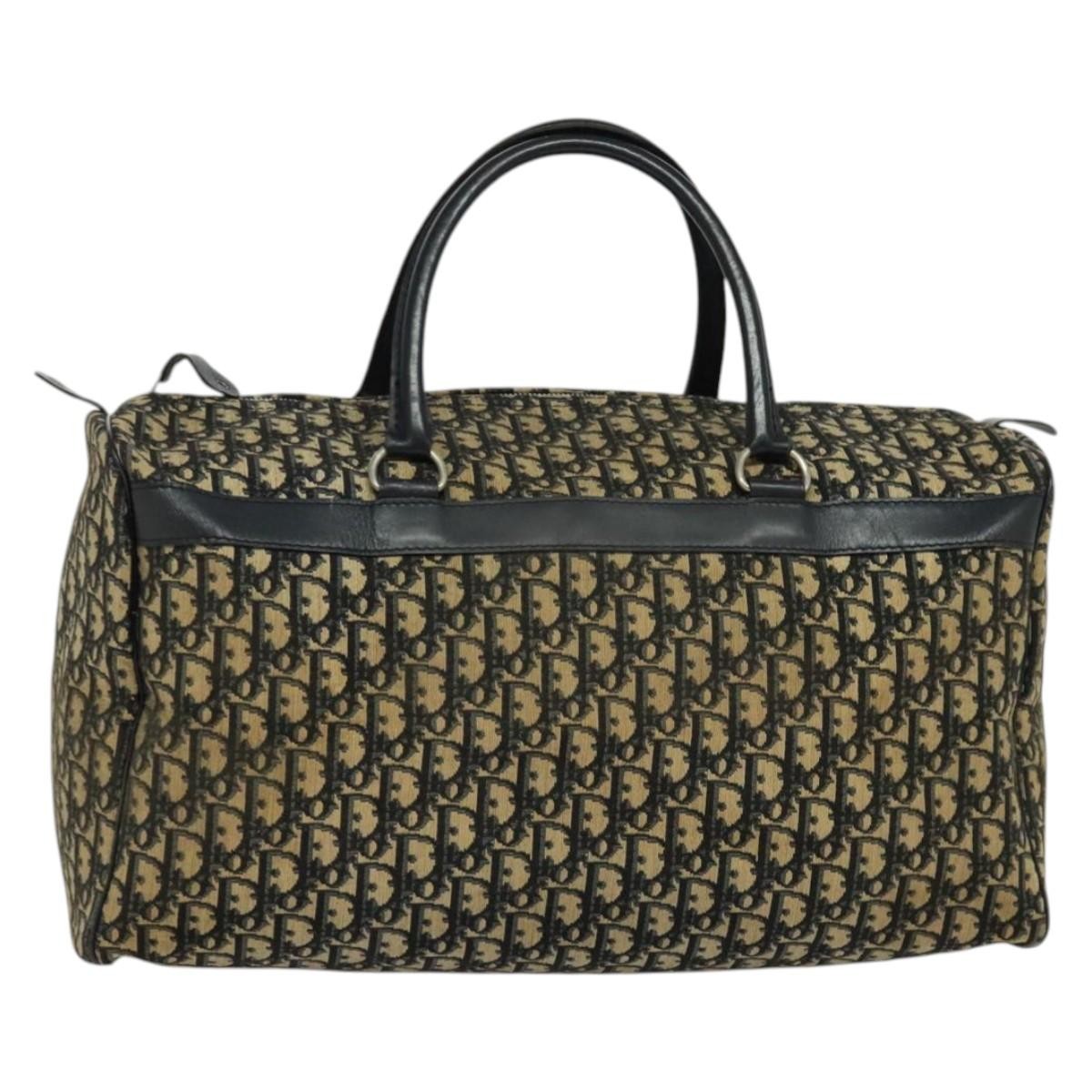 Christian Dior Vintage Trotter Boston Bag Diorissimo Canvas, NAVY, CANVAS, Travel bag