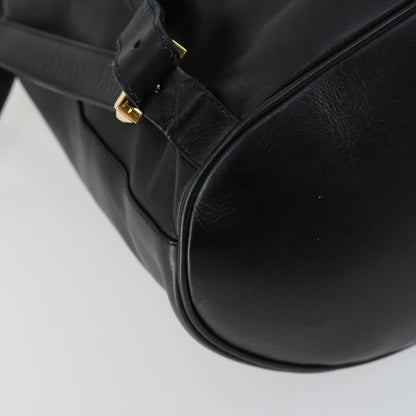 Salvatore Ferragamo Gancini Backpack Leather, BLACK, LEATHER, Backpack
