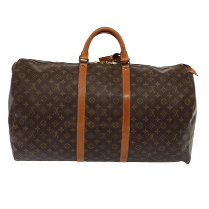 Louis Vuitton Keepall Bag Monogram Canvas, BROWN, CANVAS, Travel bag