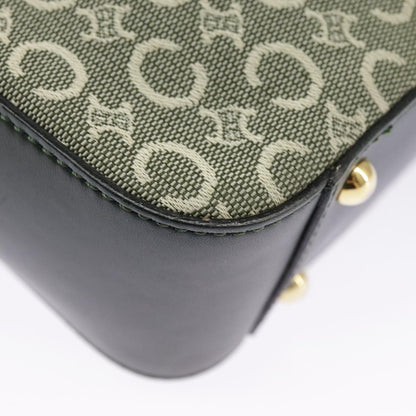 Celine C Macadam Handbag Canvas, Gray, Canvas, Handbag