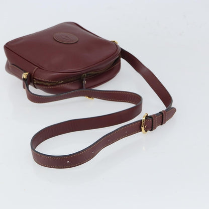 cartier Must de Cartier Shoulder Bag Leather, BURGUNDY, LEATHER, Shoulder bag