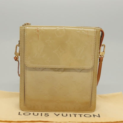 Louis Vuitton Mott Handbag Monogram Vernis, Beige, Patent Leather, Clutch