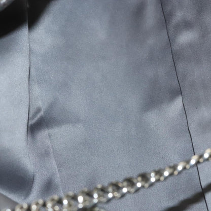 Chanel Drill Flap Bag Perforated Leather, SILVER, LEATHER, Shoulder bag